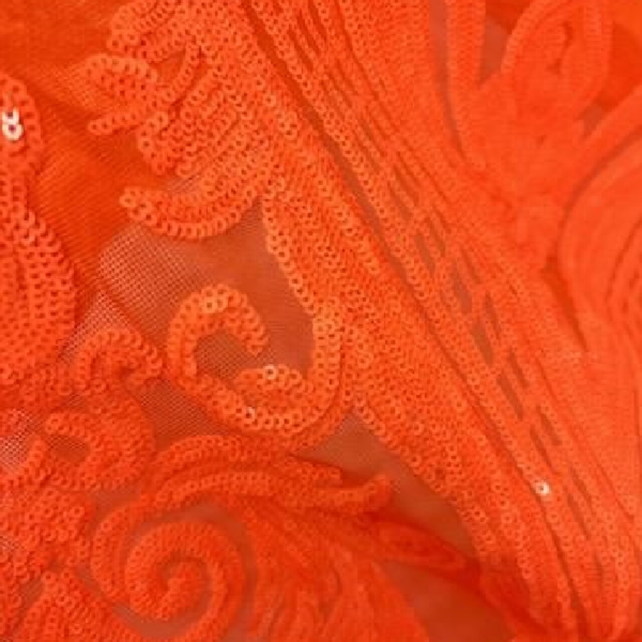 1 Yard Damask Design Embroidered Mesh Lace Fabric 48-50" Wide 100% Polyester for Evening & Bridal Wear